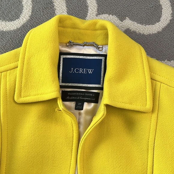 Used in excellent condition, yellow JCrew Lady Coat. - Picture 2 of 3